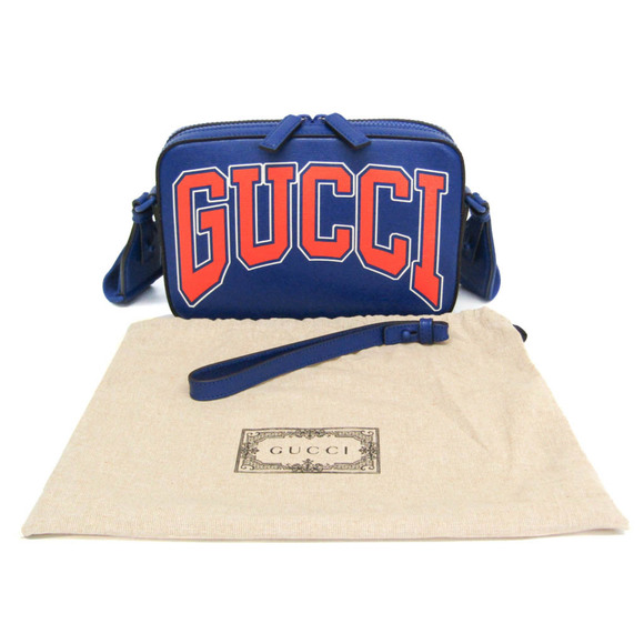 GUCCI Blue Leather Shoulder Bag - Picture 2 of 11